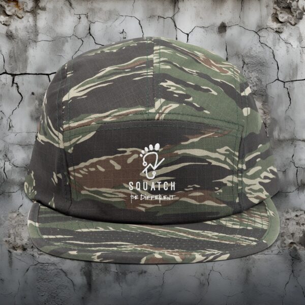 Outdoor 5 Panel Cap with Squatch Embroidery, Camping Hat - Image 5