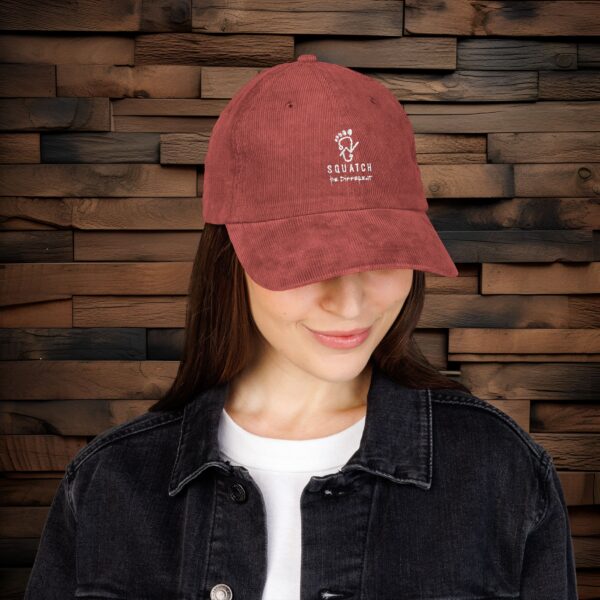 Vintage Corduroy Embroidered Squatch Hat - Image 4