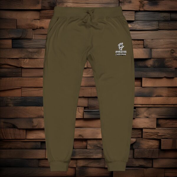 Copy of Cozy Embroidered Unisex Fleece Sweatpants - White Logo - Image 7