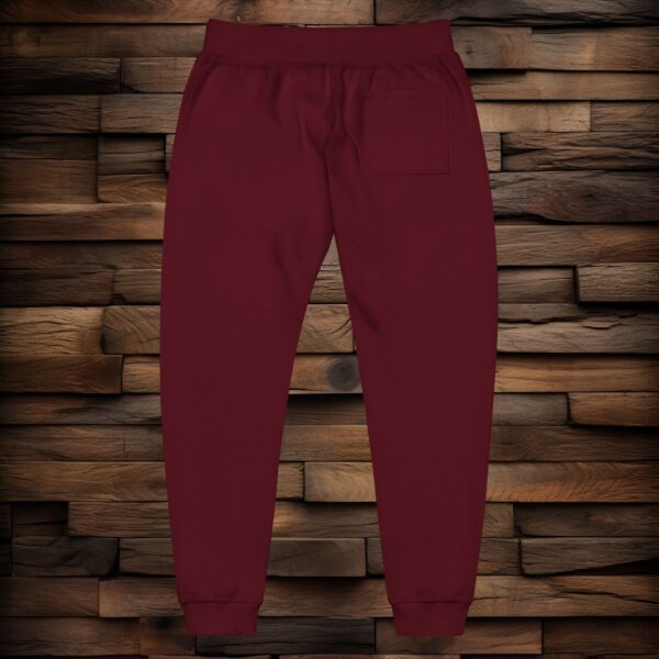 Cozy Embroidered Unisex Fleece Sweatpants - Black Logo - Image 8