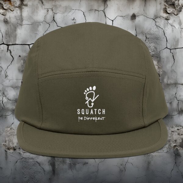 Outdoor 5 Panel Cap with Squatch Embroidery, Camping Hat - Image 3