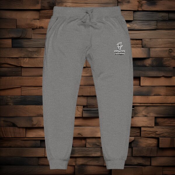 Copy of Cozy Embroidered Unisex Fleece Sweatpants - White Logo - Image 3