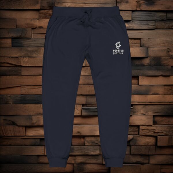 Copy of Cozy Embroidered Unisex Fleece Sweatpants - White Logo - Image 9